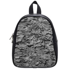 Black And White Texture Print School Bag (small) by dflcprintsclothing