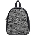 Black And White Texture Print School Bag (Small) Front