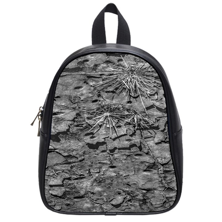 Black And White Texture Print School Bag (Small)