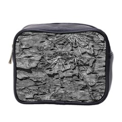 Black And White Texture Print Mini Toiletries Bag (two Sides)