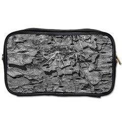 Black And White Texture Print Toiletries Bag (one Side) by dflcprintsclothing