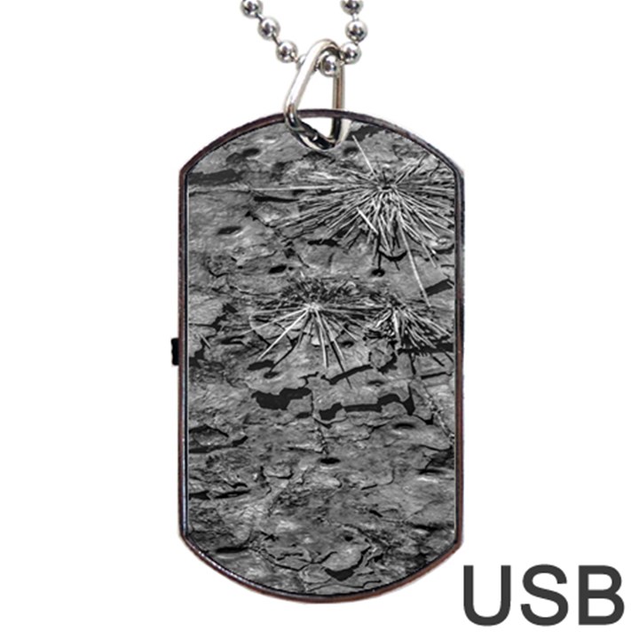 Black And White Texture Print Dog Tag USB Flash (Two Sides)