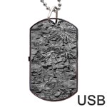 Black And White Texture Print Dog Tag USB Flash (Two Sides) Back