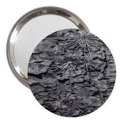 Black And White Texture Print 3  Handbag Mirrors