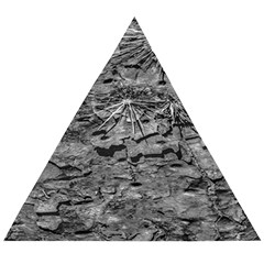 Black And White Texture Print Wooden Puzzle Triangle by dflcprintsclothing