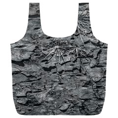 Black And White Texture Print Full Print Recycle Bag (xxl)