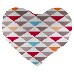 Zappwaits Triangle Large 19  Premium Heart Shape Cushions by zappwaits