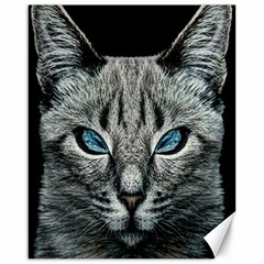 Evil Cat Portrait Digital Art Canvas 16  X 20  by dflcprintsclothing