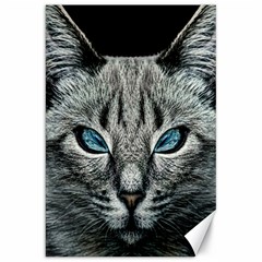 Evil Cat Portrait Digital Art Canvas 20  X 30 