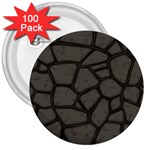 Cartoon gray stone seamless background texture pattern 3  Buttons (100 pack)  Front