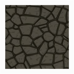 Cartoon Gray Stone Seamless Background Texture Pattern Medium Glasses Cloth (2 Sides) by BangZart