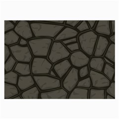 Cartoon Gray Stone Seamless Background Texture Pattern Large Glasses Cloth (2 Sides) by BangZart