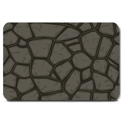 Cartoon Gray Stone Seamless Background Texture Pattern Large Doormat  by BangZart