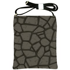 Cartoon Gray Stone Seamless Background Texture Pattern Shoulder Sling Bag by BangZart