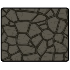 Cartoon Gray Stone Seamless Background Texture Pattern Fleece Blanket (medium)  by BangZart