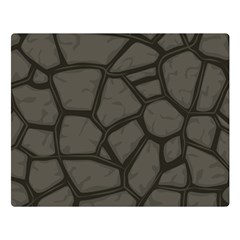 Cartoon Gray Stone Seamless Background Texture Pattern Double Sided Flano Blanket (large)  by BangZart