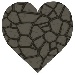 Cartoon Gray Stone Seamless Background Texture Pattern Wooden Puzzle Heart by BangZart