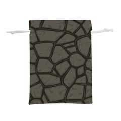 Cartoon Gray Stone Seamless Background Texture Pattern Lightweight Drawstring Pouch (l) by BangZart