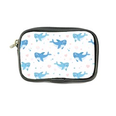 Seamless Pattern With Cute Sharks Hearts Coin Purse by BangZart