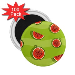 Seamless Background With Watermelon Slices 2 25  Magnets (100 Pack)  by BangZart