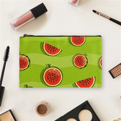 Seamless Background With Watermelon Slices Cosmetic Bag (medium) by BangZart