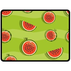 Seamless Background With Watermelon Slices Fleece Blanket (large)  by BangZart