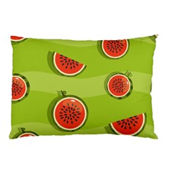 Seamless Background With Watermelon Slices Pillow Case (two Sides) by BangZart