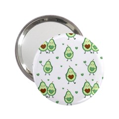 Cute Seamless Pattern With Avocado Lovers 2 25  Handbag Mirrors by BangZart