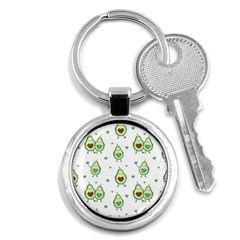 Cute Seamless Pattern With Avocado Lovers Key Chain (round) by BangZart