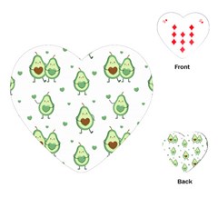 Cute Seamless Pattern With Avocado Lovers Playing Cards Single Design (heart) by BangZart