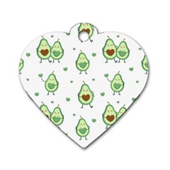 Cute Seamless Pattern With Avocado Lovers Dog Tag Heart (one Side) by BangZart