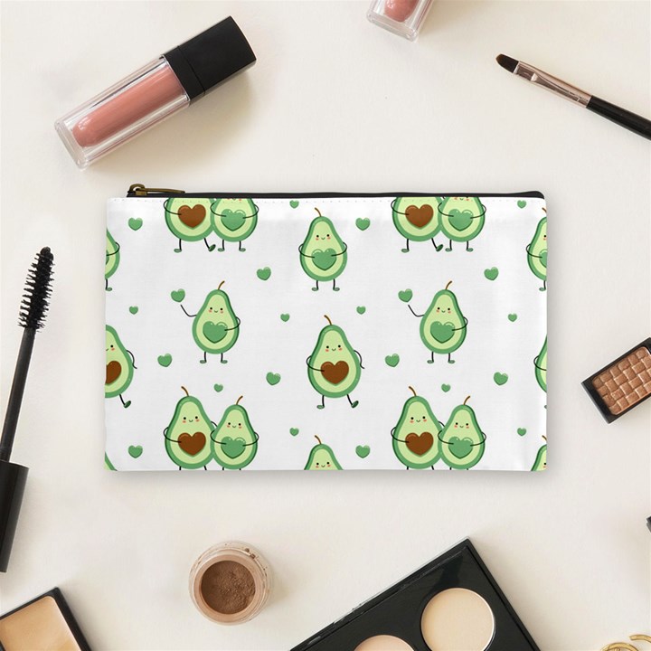 Cute seamless pattern with avocado lovers Cosmetic Bag (Medium)