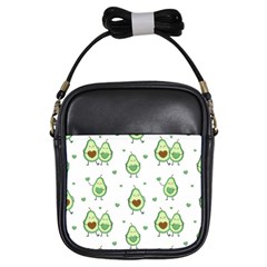 Cute Seamless Pattern With Avocado Lovers Girls Sling Bag by BangZart