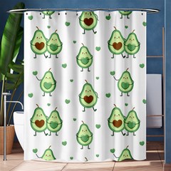 Cute Seamless Pattern With Avocado Lovers Shower Curtain 60  X 72  (medium)  by BangZart