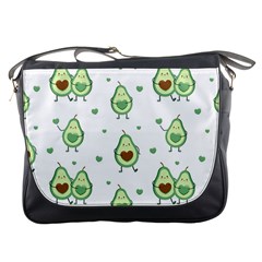 Cute Seamless Pattern With Avocado Lovers Messenger Bag by BangZart