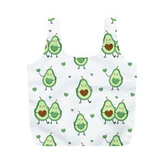 Cute Seamless Pattern With Avocado Lovers Full Print Recycle Bag (m) by BangZart