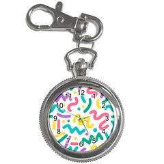 Abstract Pop Art Seamless Pattern Cute Background Memphis Style Key Chain Watches by BangZart