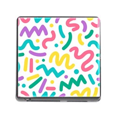 Abstract Pop Art Seamless Pattern Cute Background Memphis Style Memory Card Reader (square 5 Slot) by BangZart