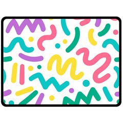 Abstract Pop Art Seamless Pattern Cute Background Memphis Style Fleece Blanket (large)  by BangZart