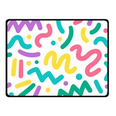 Abstract Pop Art Seamless Pattern Cute Background Memphis Style Double Sided Fleece Blanket (small)  by BangZart