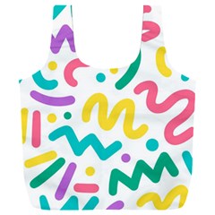 Abstract Pop Art Seamless Pattern Cute Background Memphis Style Full Print Recycle Bag (xxxl)