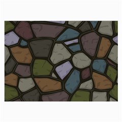 Cartoon Colored Stone Seamless Background Texture Pattern   Large Glasses Cloth by BangZart