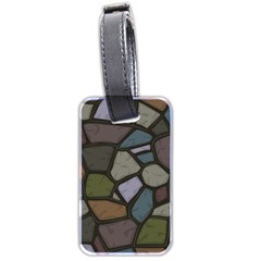 Cartoon Colored Stone Seamless Background Texture Pattern   Luggage Tag (two Sides) by BangZart