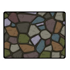 Cartoon Colored Stone Seamless Background Texture Pattern   Double Sided Fleece Blanket (small)  by BangZart