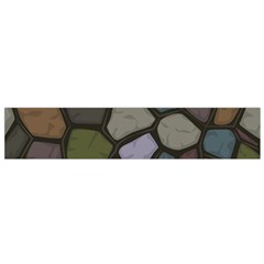 Cartoon Colored Stone Seamless Background Texture Pattern   Small Flano Scarf by BangZart