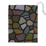 Cartoon colored stone seamless background texture pattern   Drawstring Pouch (5XL) Front