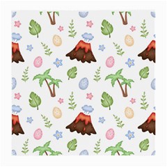 Cute Palm Volcano Seamless Pattern Medium Glasses Cloth by BangZart