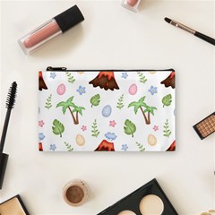 Cute Palm Volcano Seamless Pattern Cosmetic Bag (small) by BangZart