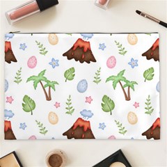 Cute Palm Volcano Seamless Pattern Cosmetic Bag (xxl) by BangZart