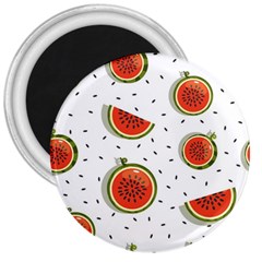 Seamless-background-pattern-with-watermelon-slices 3  Magnets by BangZart